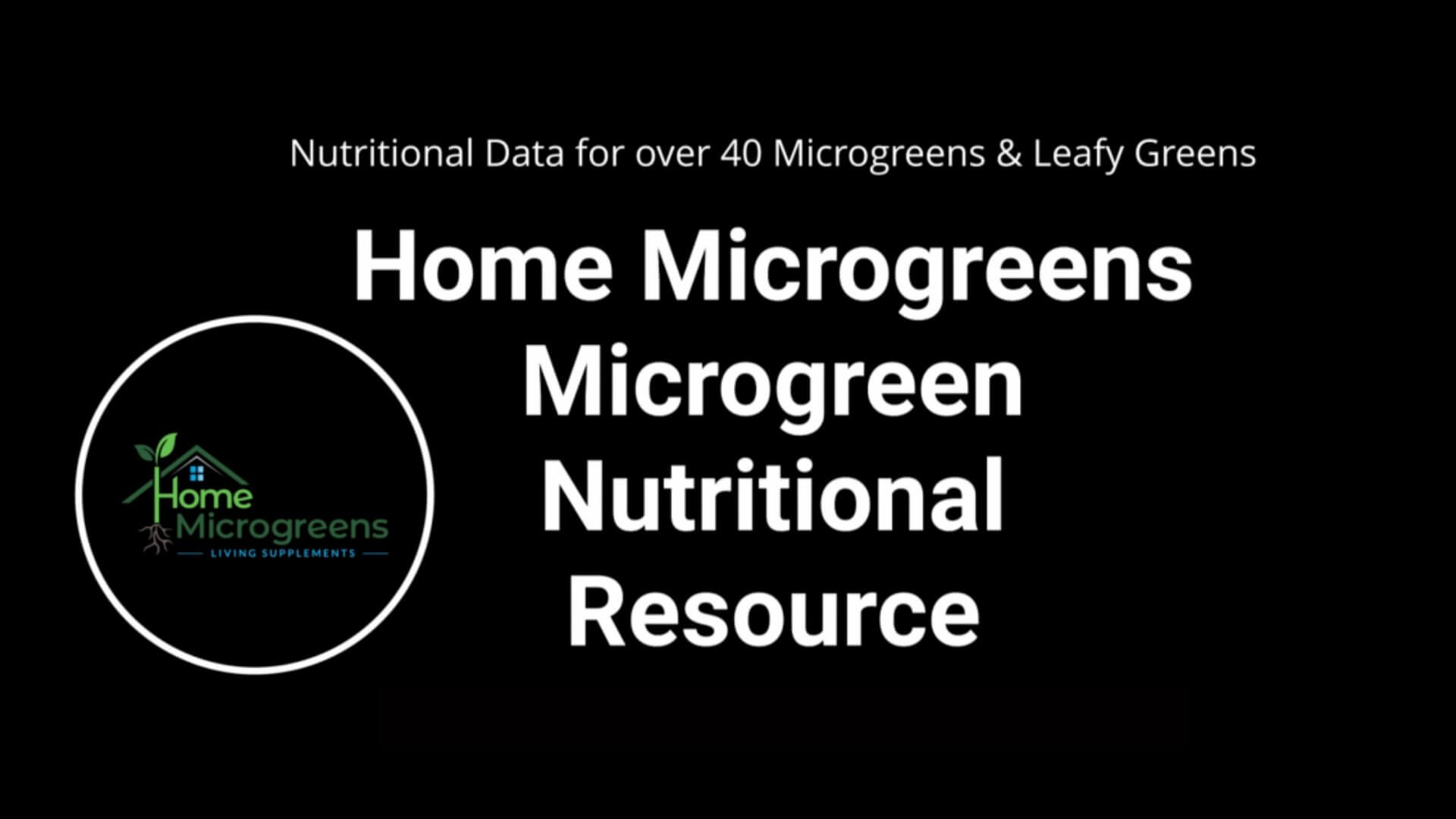 Microgreen Nutritional Resource